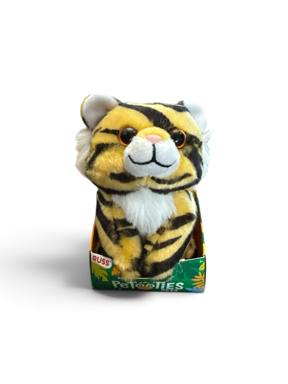 Petooties RUSS Yellow & Black Tiger Plush Toy for Children Series 16 Wild Cat